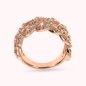 Bronzallure - Anello a Fascia Catena Grumetta Squadrata con Pavé di Cubic Zirconia - WSBZ02329.WHI-CZ-16